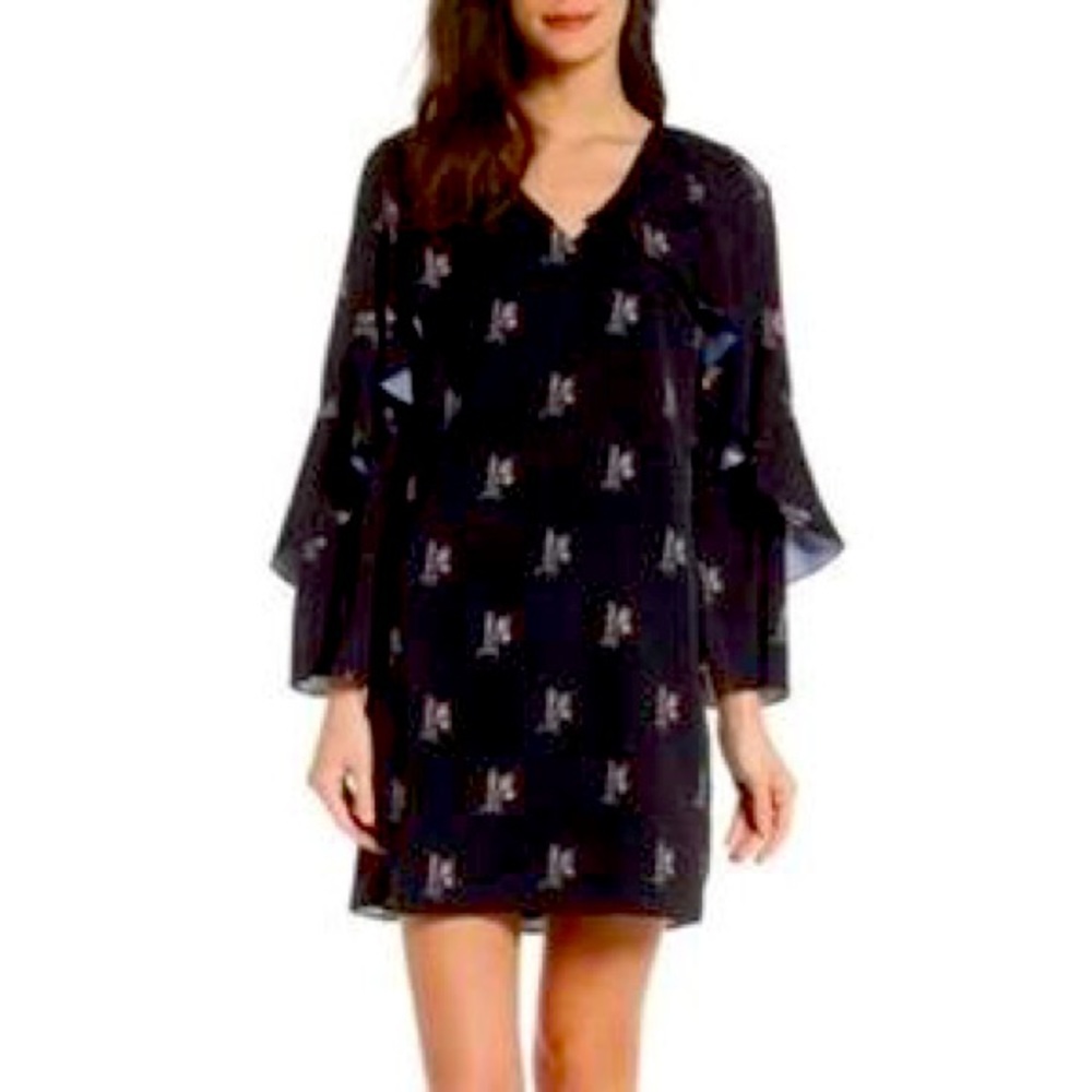 Kobi Halperin Olessia Ruffled Mini Shift Dress